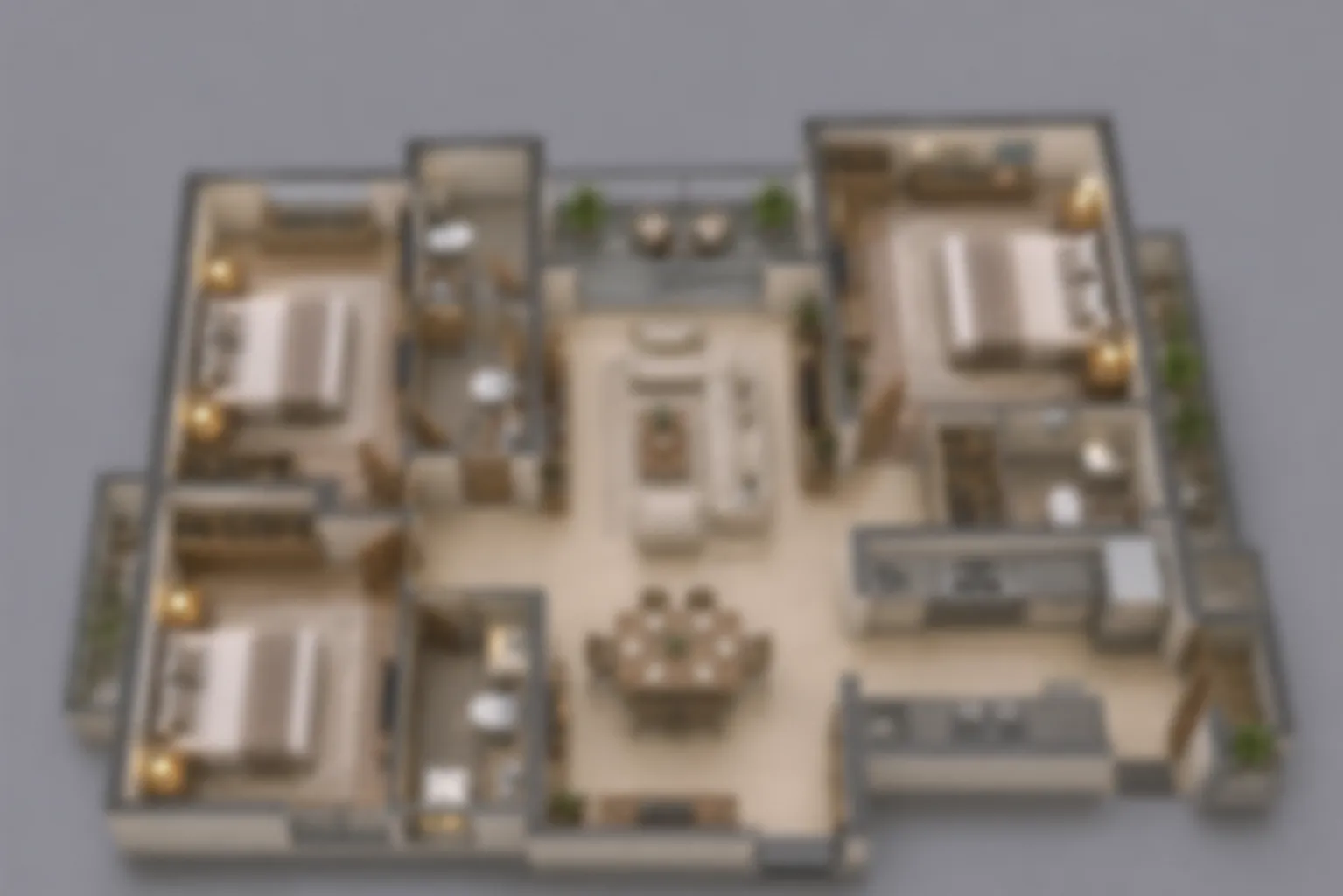 3 BHK floor plan